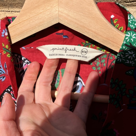 🦢🔮🍷 Printfresh bathrobe in Antelope Forest 🦢🔮🍷 - Picture 2 of 9